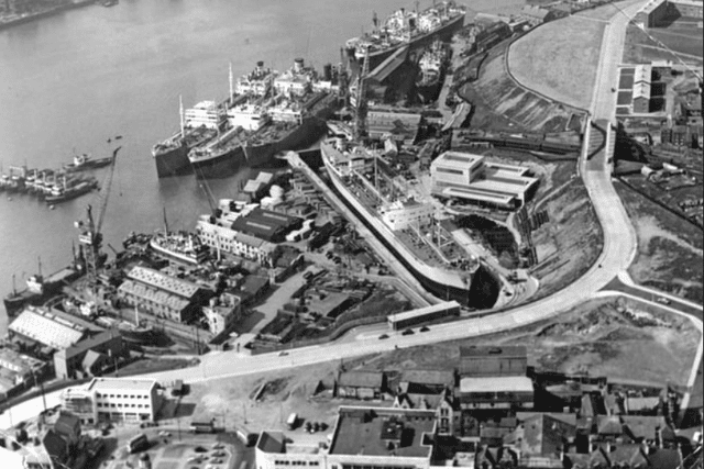 Tyne Dock in a retro Shields Gazette archive photo. 