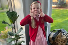 Six-year-old Eleanore Guthrie who is battling a brain tumour