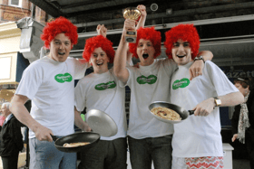 The annual pancake race in South Shields was always great fun and here are some of the 2009 competitors. Are you among them? Photo: IB Shields Gazette