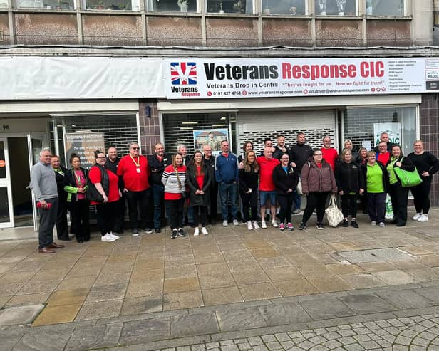 Volunteers helping get the new shop readyCredit: Veterans Response CIC