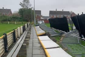 Storm Babet caused major damage at Boldon CA’s Villa Ground (photo Boldon CA)