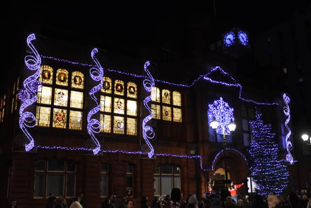 The Jarrow lights switch on in 2022. Photo: South Tyneside Council.