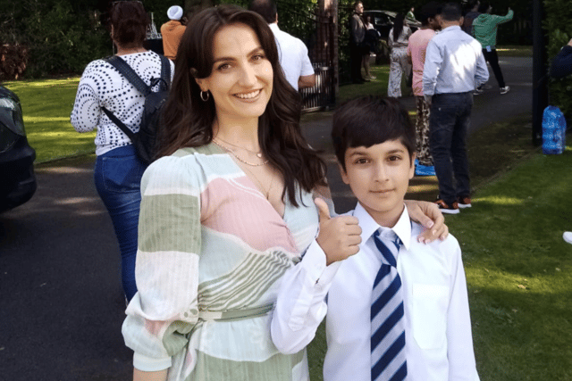 Brayden with Swedish-Greek actress Elli Avrram.