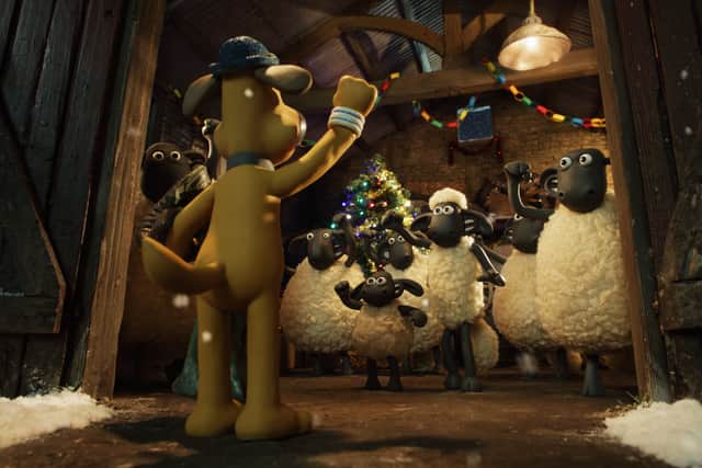 Bitzer rallies Shaun and the flock to help fix the Barbour jacket (Barbour)
