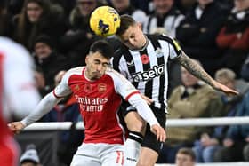 Kieran Trippier in action for Newcastle United against Arsenal.  