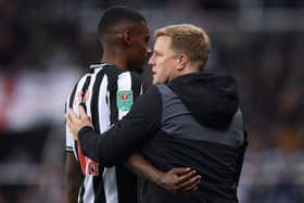 Alexander Isak has been out with a groin injury for Newcastle United. 