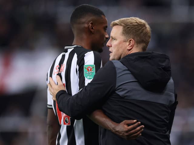 Alexander Isak has been out with a groin injury for Newcastle United. 
