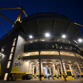  A general view of the outside of the stadium at Borussia Dortmund 