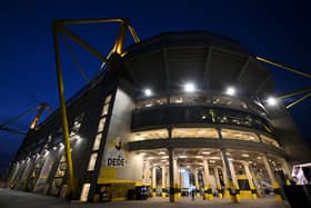  A general view of the outside of the stadium at Borussia Dortmund 