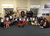 Staff and pupils have celebrated the 'Outstanding' ranking with a Halloween party. Photo: Other 3rd Party.