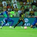 N'Golo Kante playing for Al Ittihad in the Saudi Pro League. 