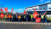 Kim McGuinness and Blaydon MP Liz Twist with striking Go North East workers. Photo: Other 3rd Party.