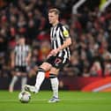 Emil Krafth in action for Newcastle United following injury. 