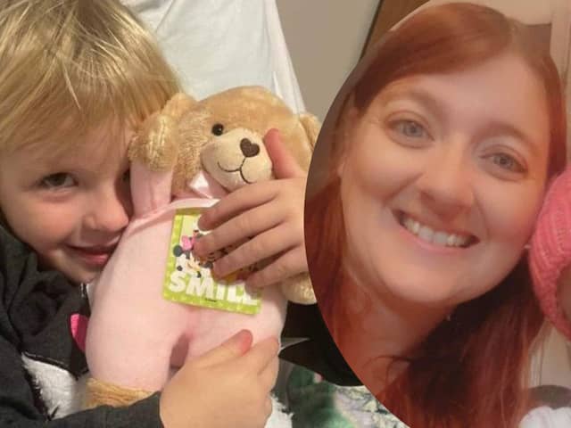 3-year-old Arya and her mother, Christina.