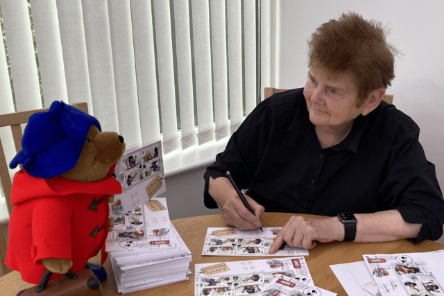 Sheila Graber has signed around 80 first day covers of Paddington. Photo: Other 3rd Party.