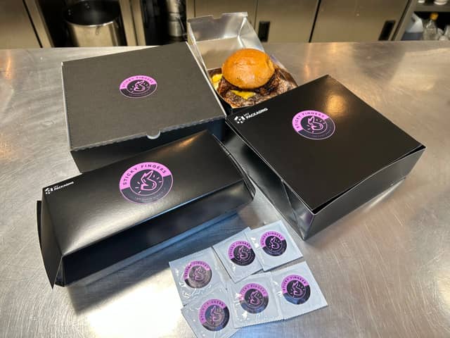 The discreet packaging and condoms offered at Sticky Fingers