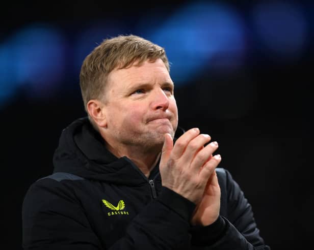 Eddie Howe after Newcastle United's 1-1 draw with PSG. 
