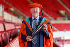 Kevin Ball has received an Honorary Doctorate from the University of Sunderland. Photo: David Wood.