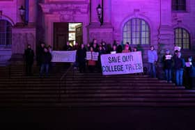 Demonstrators outside South Shields Town Hall on Thursday, November 30. Photo: Other 3rd Party.