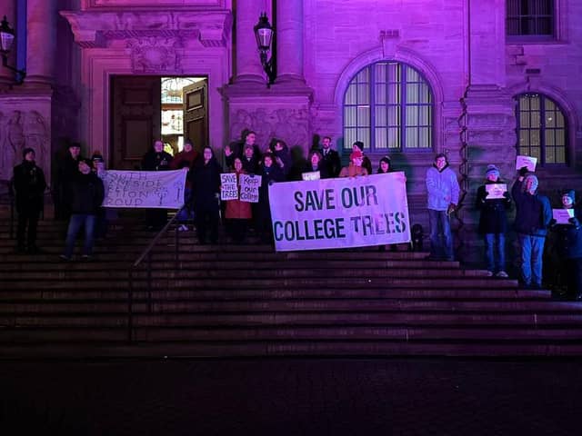 Demonstrators outside South Shields Town Hall on Thursday, November 30. Photo: Other 3rd Party.