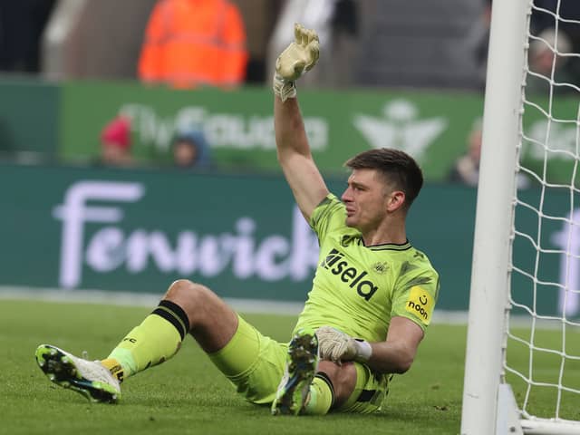 Newcastle United goalkeeper Nick Pope. (Photo by Matthew Peters/Manchester United via Getty Images)