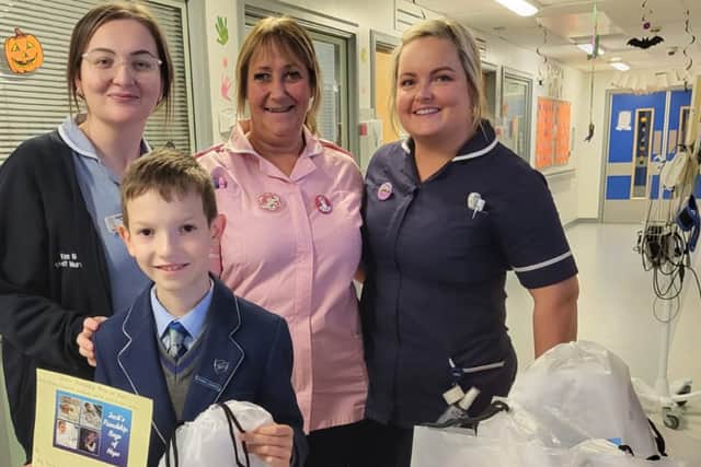 Jack Lewis creates 'Friendship Bags of Hope' for poorly children.