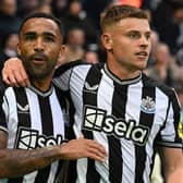 Callum Wilson and Harvey Barnes in action for Newcastle United. 