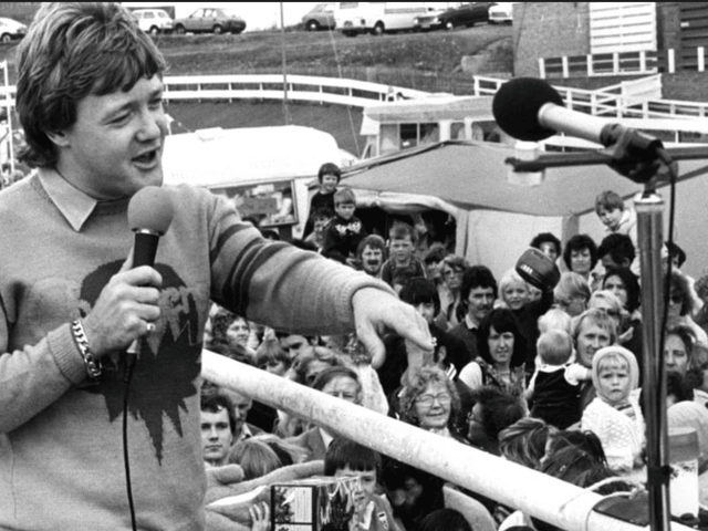A reminder from July 1981 as Keith Chegwin entertains the crowds at Gypsies Green Stadium. Were you there?