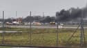 Cars on fire at Bristol Airport
