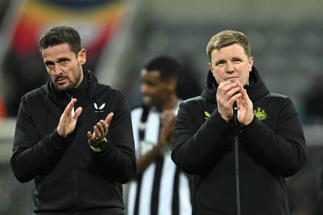 Newcastle United head coach Eddie Howe following the defeat to AC Milan. (Getty Images)
