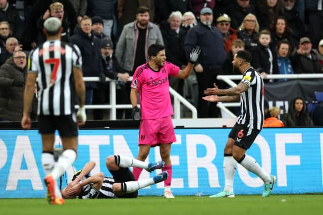 Raul Jimenez was sent off just 22 minutes into the game against Newcastle United