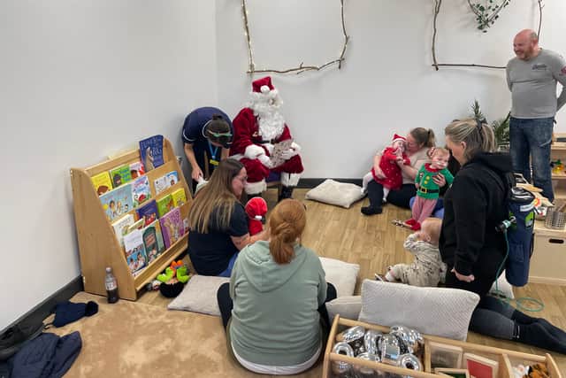 Santa paid a visit to the playgroup and brought gifts for the children.
