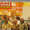 Another scene from the last day of trading at Woolworths in Jarrow in 2009. 