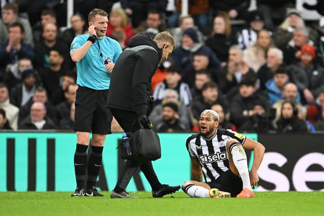 Joelinton was forced off with a hamstring injury against Fulham last weekend. 