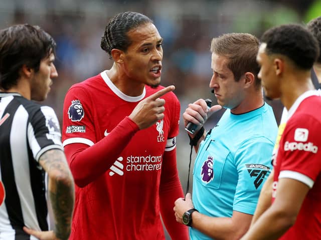 Newcastle Untied v Liverpool referee John Brooks. 