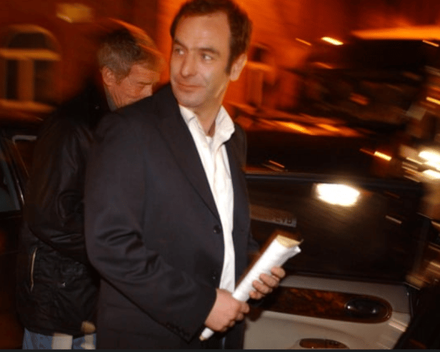 Robson Green is pictured leaving St Hilda's Church after filming for the third series of Wire In The Blood in 2004.