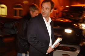 Robson Green is pictured leaving St Hilda's Church after filming for the third series of Wire In The Blood in 2004.