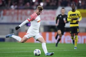 Timo Werner in action for RB Leipzig.