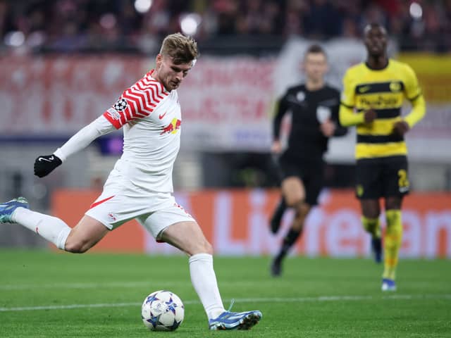 Timo Werner in action for RB Leipzig.