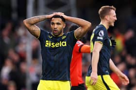 Callum Wilson reacts during Newcastle United's 1-0 defeat at Luton Town. 
