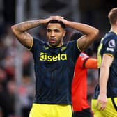 Callum Wilson reacts during Newcastle United's 1-0 defeat at Luton Town. 