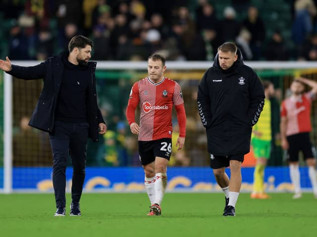 Russell Martin and Ryan Fraser at Southampton. 