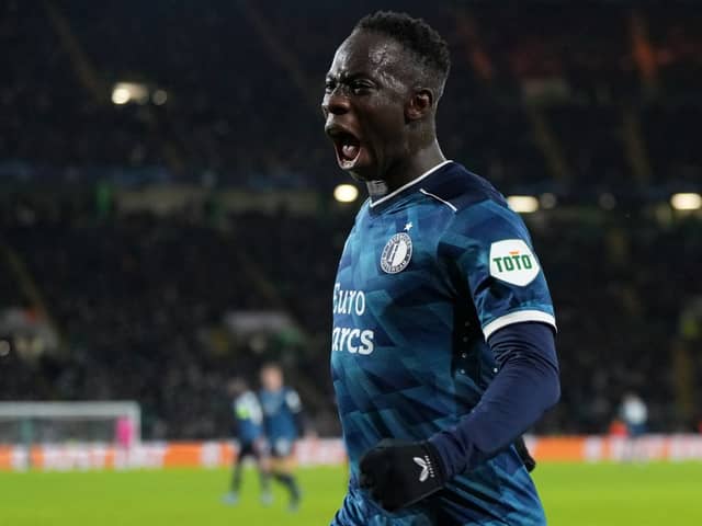 Newcastle United winger Yankuba Minteh is currently on loan at Feyenoord. (Photo by ANDY BUCHANAN/AFP via Getty Images)