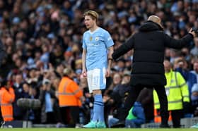 Kevin De Bruyne returned from injury to feature for Manchester City against Huddersfield Town.