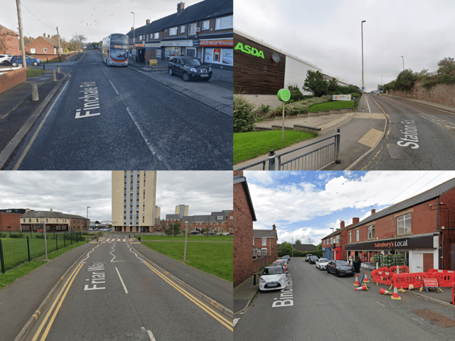 The most crime in South Tyneside was reported in and around these locations in November 2023. Photo: Google Maps.