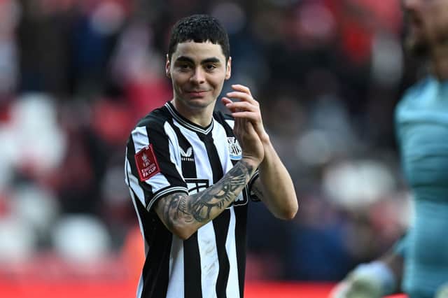 Miguel Almiron in action for Newcastle United at Sunderland earlier this month. 
