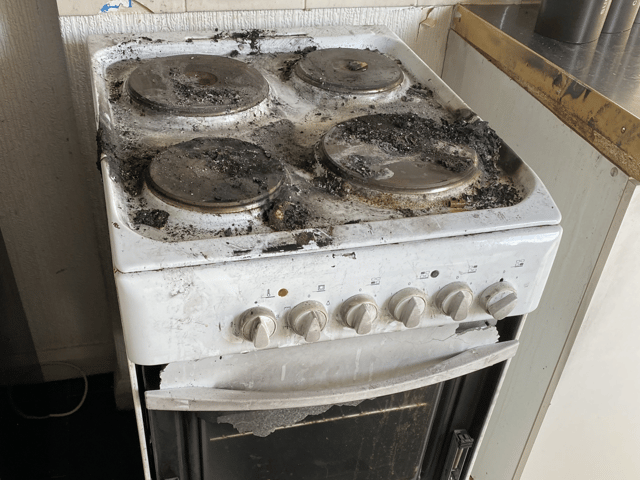 Firefighters have reported an increase in kitchen fires across Tyne and Wear. Photo: TWFRS.