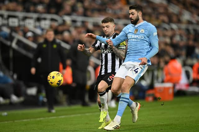 Kieran Trippier impressed against Manchester City despite being beaten by Oscar Bobb's late winner. 