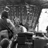 Local pop group Fogg taking part in a carnival week show at South Shields amusement park in 1973. Remember them?