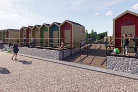 A CGI image of how new beach huts could look in South Shields. Photo: South Tyneside Council/Ryder Architecture Limited